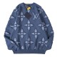 [홍콩명품.LOUIS VUITTON] 루이비통 25SS 로고 모노그램 캐시미어 니트 스웨터 (블루), BM19513, JU, 홍콩명품의류,구매대행,온라인명품
