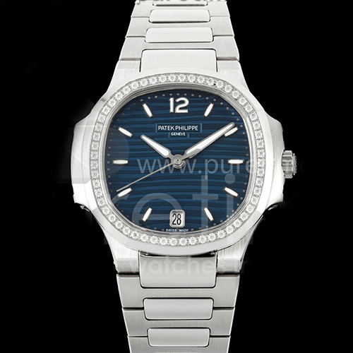 [홍콩명품시계.PATEK PHILIPPE] 파텍필립 노틸러스 7118 여성용 다이아몬드 베젤 35mm 블루 다이얼