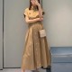 [홍콩명품,MIU MIU] 미우미우 25SS 로고 자수 여성 셔츠 원피스 (브라운), BM21120, TBG, 홍콩명품의류,구매대행,온라인명품