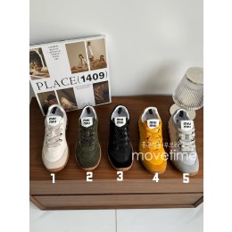 [홍콩명품,MIU MIU] 미우미우 25SS 로고 여성 레더 가죽 스니커즈 운동화 (5컬러), SE5142, S4W, 명품스니커즈,운동화,구두,로퍼,하이탑,신발