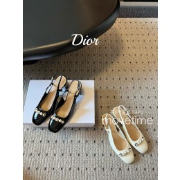 [홍콩명품,Christian Dior] 디올 25SS 로고 여성 진주 장식 레더 가죽 굽 샌들 (2컬러), SE5146, S4W, 명품스니커즈,운동화,구두,로퍼,하이탑,신발