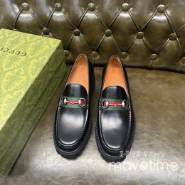 [홍콩명품.Gucci] 구찌 25SS 로고 레더 가죽 로퍼 구두 (블랙), SE5267, GHS, 명품스니커즈,운동화,구두,로퍼,하이탑,신발