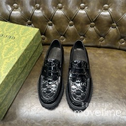 [홍콩명품.Gucci] 구찌 25SS 로고 레더 가죽 로퍼 구두 (블랙), SE5268, GHS, 명품스니커즈,운동화,구두,로퍼,하이탑,신발