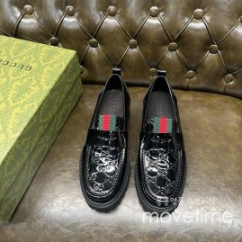 [홍콩명품.Gucci] 구찌 25SS 로고 레더 가죽 로퍼 구두 (블랙), SE5272, GHS, 명품스니커즈,운동화,구두,로퍼,하이탑,신발