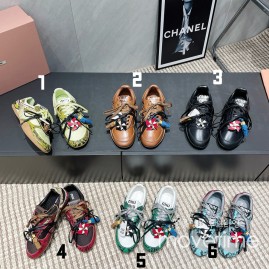 [홍콩명품,MIU MIU] 미우미우 25SS 로고 남여 레더 가죽 스니커즈 운동화 (6컬러), SE5293, S4W, 명품스니커즈,운동화,구두,로퍼,하이탑,신발