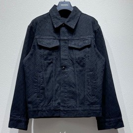 [명품레플리카.LOUIS VUITTON] 루이비통 25SS 로고 패턴 데님 자켓 + 데님 팬츠 진 청바지 상하의 세트 (블랙), BM21215, KB, 홍콩명품의류,구매대행,온라인명품