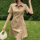 [홍콩명품.Gucci] 구찌 25SS 로고 여성 반팔 셔츠 원피스 (베이지), BM21261, MR, 홍콩명품의류,구매대행,온라인명품