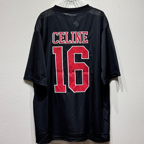 [홍콩명품.CELINE] 셀린느 25SS 로고 유니폼 반팔 티셔츠 (블랙), BM21298, CR3, 명품레플리카,미러급,온라인쇼핑몰사이트