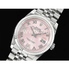 로렉스 데이저스트 36mm핑크 다이얼 | Datejust 36 SS 904L Steel JDF 1:1 Best Edition Pink Dial Diamonds 6/9 Markers on SS Bracelet VR3235