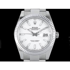 로렉스 데이저스트 41mm 화이트 다이얼 | DateJust 41 126334 904L SS VSF 1_1 Best Edition White Dial on Oyster Bracelet VS3235