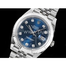 로렉스 데이저스트 41mm 블루 다이아몬드 다이얼 | New DateJust 41 126334 ARF 1_1 Best Edition 904L Steel Blue Diamonds Dial on Jubilee Bracelet A2824