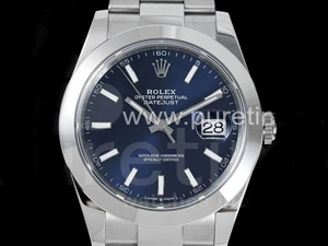 로렉스 데이저스트 41mm 블루 다이얼 | DateJust 41 126330 904L SS VSF 1_1 Best Edition Blue Dial on Oyster Bracelet VS3235