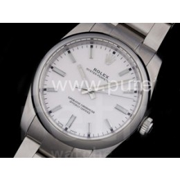 로렉스 오이스터 퍼페츄얼 34mm 화이트 다이얼 | Oyster Perpetual 34mm 114200 ACF Best Edition White Dial on SS Bracelet A2824