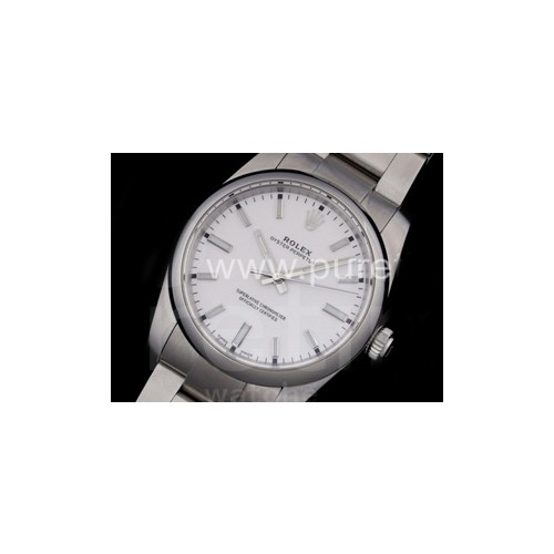 로렉스 오이스터 퍼페츄얼 34mm 화이트 다이얼 | Oyster Perpetual 34mm 114200 ACF Best Edition White Dial on SS Bracelet A2824