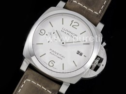 파네라이 팸1314 화이트 다이얼 | PAM 1314 VSF 1:1 Best Edition White Dial on Gray Asso Strap P.9010 Clone