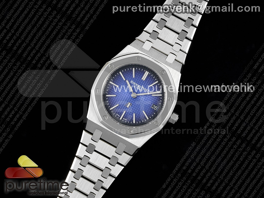 오데마피게 로얄오크 39mm 블루 다이얼 | Royal Oak 39mm 15202IP SS ZF 1:1 Best Edition Blue Textured Dial on SS Bracelet A2121