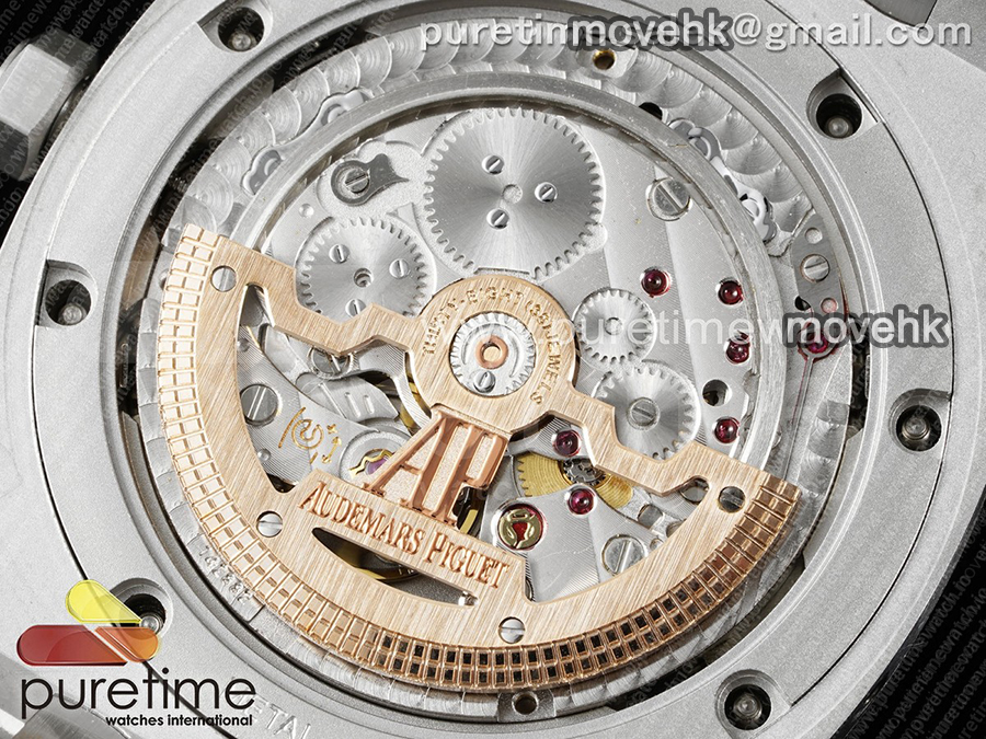오데마피게 로얄오크 41mm 컴플리케이션 데이데이트 문페이즈 블루 다이얼 | Royal Oak 41mm Complicated 26574 SS APSF 1:1 Best Edition Blue Dial on SS Bracelet A5134 (CHS) 상세이미지 15