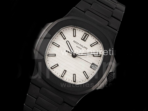 파텍필립 노틸러스 5711 PVD 올블랙 화이트 다이얼 | Nautilus 5711 PVD All Black PPF 1:1 Best Edition White Textured Dial on PVD Bracelet 324CS V4