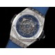 휴블럿 빅뱅 유니코 쌍블러우 티타늄 스켈레톤 다이얼 | Big Bang Unico Sang Bleu Titanium HBF Skeleton Dial on Blue Gummy Strap HUB1213