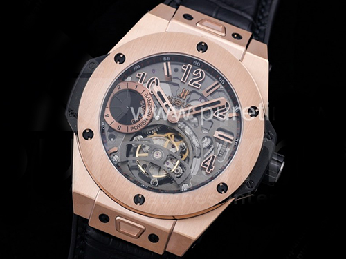 휴블럿 빅뱅 투어빌론 킹 45mm 로즈골드 스켈레톤 다이얼 | Big Bang Tourbillon King 45mm RG MJF Best Edition Skeleton Dial on Black Gummy Strap