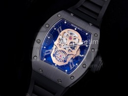 [RICHARD MILLE] 리차드밀레 RM052 스컬 블랙 세라믹 베젤 로즈골드 스켈레톤 다이얼, 홍콩명품시계 무브타임, 남자명품시계,워치,손목시계