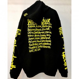 [VETEMENTS] 베트멍 22SS 월드 콘서트 자수로고 오버핏 블랙 후드티 MM408, VT, 홍콩명품,무브타임,남자명품의류,2022신상