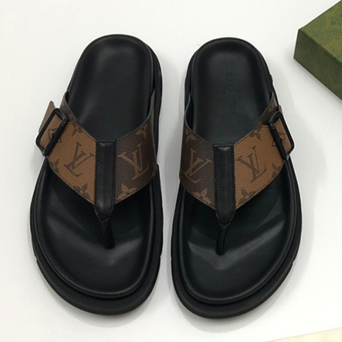 [Louis Vuitton] 루이비통 모노그램 남자 22ss 플랫 끈 슬리퍼 SE420, PMD, 홍콩명품신발,남자,무브타임,구매대행