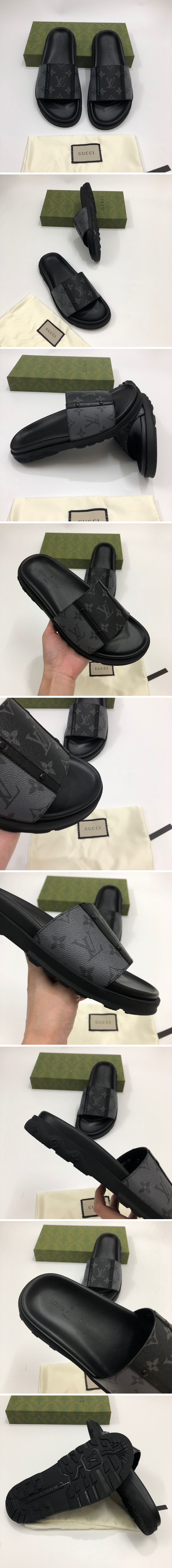 [Louis Vuitton] 루이비통 모노그램 남자 22ss 플랫 슬리퍼 SE426, PMD, 홍콩명품신발,남자,무브타임,구매대행