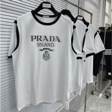 [PRADA] 프라다 밀라노 22SS 남성 여성 라운드넥 반팔티 MM499, RED, 홍콩명품,무브타임사이트,2022신상,명품의류