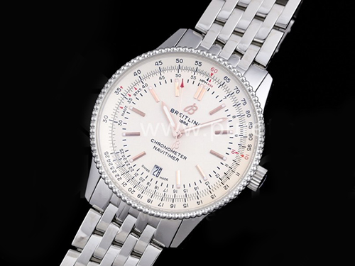 [BREITLING] 브라이틀링 네비타이머 41mm 스테인레스 스틸 화이트 다이얼, 홍콩명품시계,남자워치,손목시계,메탈스트랩