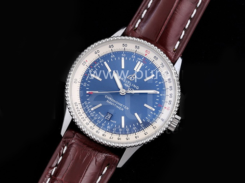 [BREITLING] 브라이틀링 네비타이머 41mm 블루 다이얼, 홍콩명품시계,남자워치,손목시계,브라운가죽스트랩