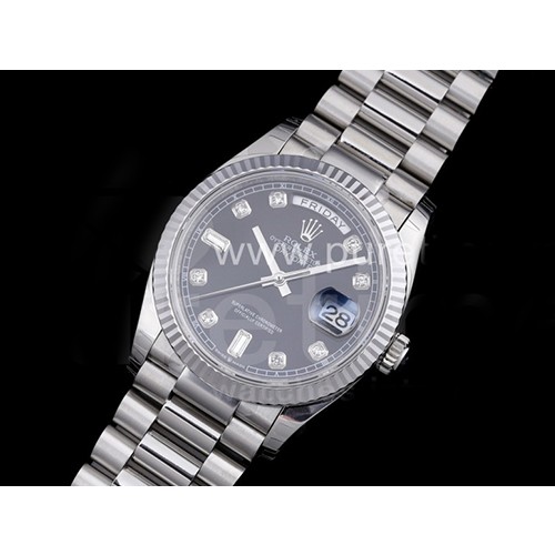 [ROLEX] 로렉스 데이데이트 36mm 크리스탈 마크 블랙 다이얼, 홍콩명품시계,롤렉스,남자명품시계,메탈시계,무브타임