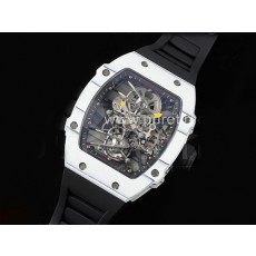 [홍콩명품시계.RICHARD MILLE] 리차드밀레 RM027-02 투어빌론 화이트 카본 베젤 스켈레톤 다이얼 블랙 라버 스트랩, 무브타임, 남자명품시계,워치,손목시계