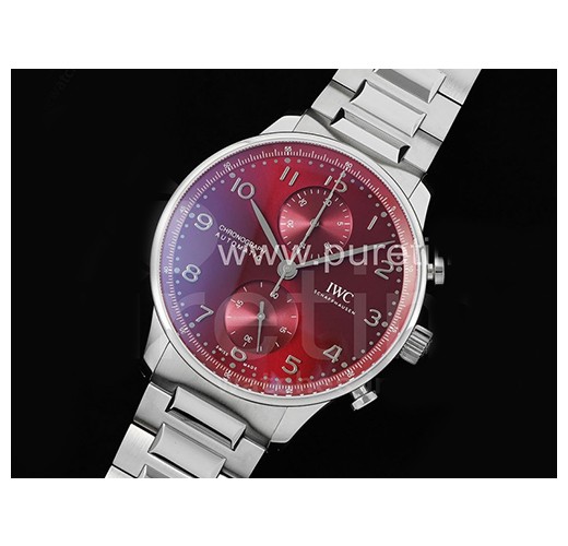 [홍콩명품시계.IWC] 아이더블유씨 포르투기스 크로노 IW3716 레드 다이얼, 무브타임,남자명품시계,워치,중년남자,SA,명품시계,메탈시계