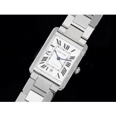 [홍콩명품시계.CARTIER] 까르띠에 탱크 41 스테인레스 스틸 화이트 다이얼, 무브타임,남자명품시계,워치,중년남자,SA,명품시계
