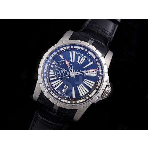 [홍콩명품시계.ROGER DUBUIS] 로저듀비스 익스칼리버 DBEX0543 티타늄 블루 다이얼, 무브타임,남자명품시계,워치,중년남자,SA,명품시계