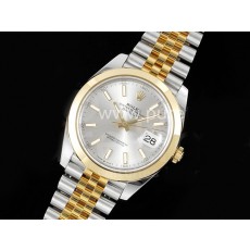 [홍콩명품시계.ROLEX] 로렉스 롤렉스 데이저스트 41mm 904L스틸 실버/옐로우골드 실버 다이얼, 무브타임,남자명품시계,워치,중년남자,SA,명품시계