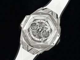 [홍콩명품시계.HUBLOT] 휴블럿 빅뱅 상블러우II 크로노 화이트 다이얼, 무브타임,남자명품시계,워치,중년남자,SA,명품시계