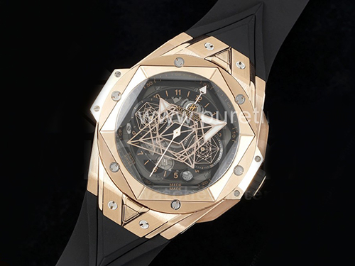 [홍콩명품시계.HUBLOT] 휴블럿 빅뱅 상블러우 II 크로노 로즈골드 블랙 다이얼, 무브타임,남자명품시계,워치,중년남자,SA,명품시계