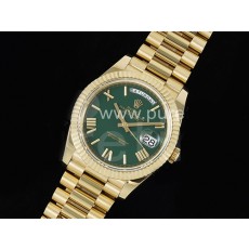 [홍콩명품시계.ROLEX] 로렉스 롤렉스 데이데이트 40mm 옐로우골드 그린 다이얼, 무브타임,남자명품시계,워치,중년남자,SA,명품시계