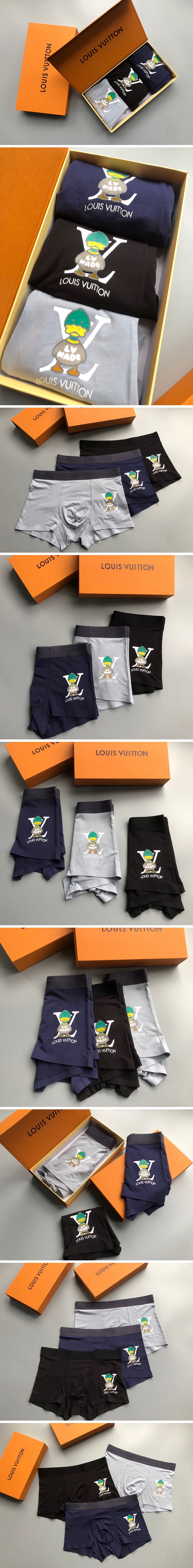 [홍콩명품.LOUIS VUITTON] 루이비통 22SS 선물용 남자 속옷 내의 ET164, BR, 홍콩명품쇼핑몰,무브타임,악세사리,잡화,생활용품