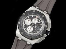 [홍콩명품시계.AUDEMARS PIGUET] 오데마피게 로얄오크 오프쇼어 44mm 블랙 세라믹 베젤 그레이 다이얼, 남자명품시계,워치,중년남자,SA,명품시계,고무밴드