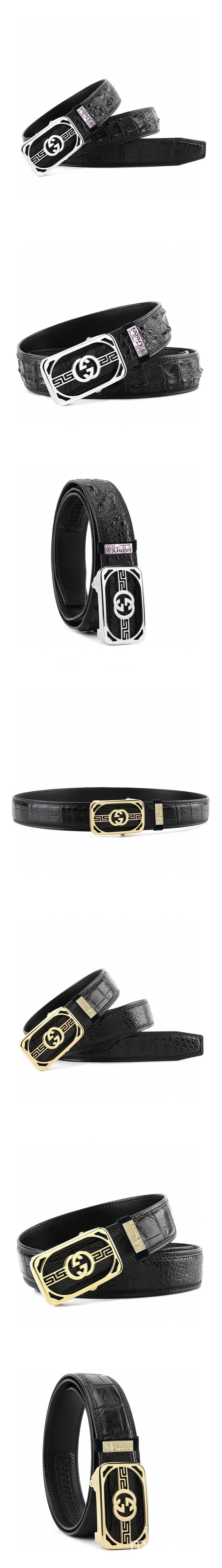 [홍콩명품.GUCCI] 구찌 연예인코디 최신유행 악어가죽 자동벨트 BT441, 3.4cm, BE, 명품쇼핑몰,의류,무브타임사이트,인터넷쇼핑몰,남자명품,해외직구