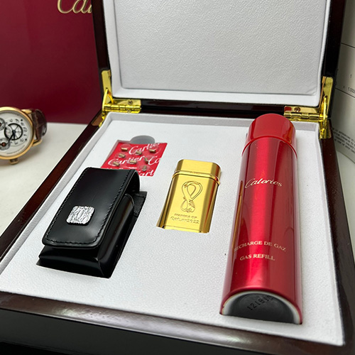 [홍콩명품.CARTIER] 까르띠에 22SS 2022 카타르 월드컵 로고 기념 라이터-선물세트(골드), ET525, AGG, 홍콩명품쇼핑몰,무브타임,악세사리,잡화,생활용품