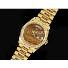 [홍콩명품시계.ROLEX] 롤렉스 데이데이트 36mm 옐로우골드 브라운 웨이브 다이얼, 명품직구,구매대행,럭셔리,남자명품시계,워치,중년남자