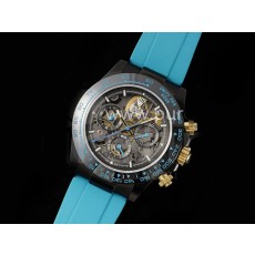 [로렉스.ROLEX] 롤렉스 데이토나 PVD 세라믹 베젤 티파니블루 스켈레톤 다이얼, 명품직구,구매대행,남자명품시계,워치,중년남자,고무밴드