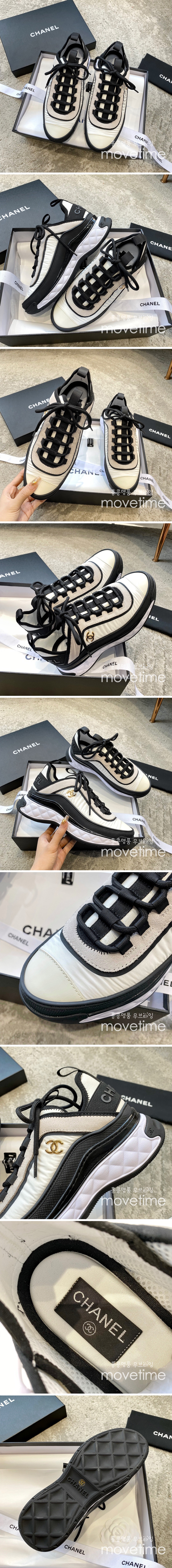 [홍콩명품.CHANEL] 샤넬 23SS 믹스드 파이버 스니커즈 화이트 G39982, SE1299, SMS, 무브타임사이트,인터넷명품쇼핑몰,남자명품,슈즈,신발