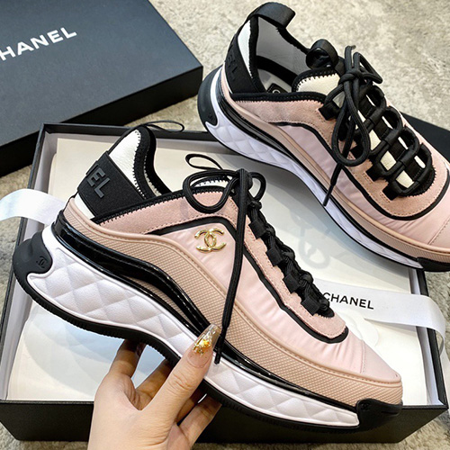 [홍콩명품.CHANEL] 샤넬 23SS 믹스드 파이버 스니커즈 (핑크), SE1301, SMS, 무브타임사이트,인터넷명품쇼핑몰,남자명품,슈즈,신발