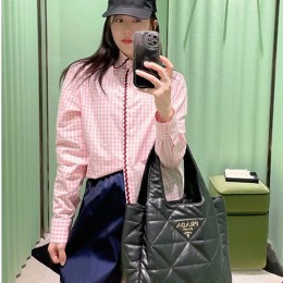 [홍콩명품,PRADA] 프라다 23SS 체크 셔츠 스커트 상하의 세트 (2컬러), BM5435, TBG, 온라인명품쇼핑몰,의류,무브타임사이트,인터넷쇼핑몰,해외직구