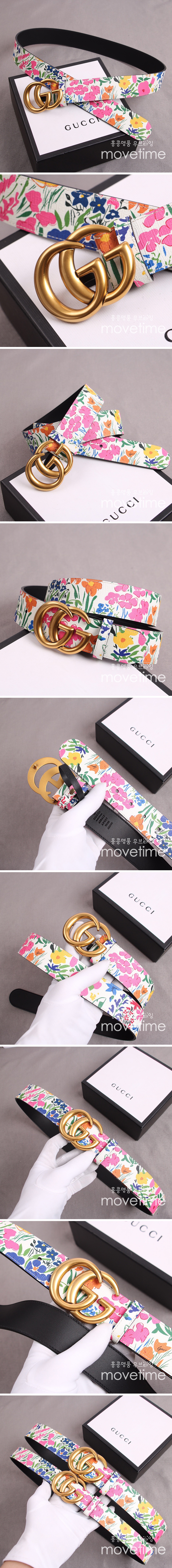 [홍콩명품.Gucci] 구찌 23SS GG로고 플라워 패턴 프린트 벨트 38MM, BT646, 3.8cm, X1, 명품레플리카,명품쇼핑몰,의류,무브타임사이트,인터넷쇼핑몰,남자명품,해외직구